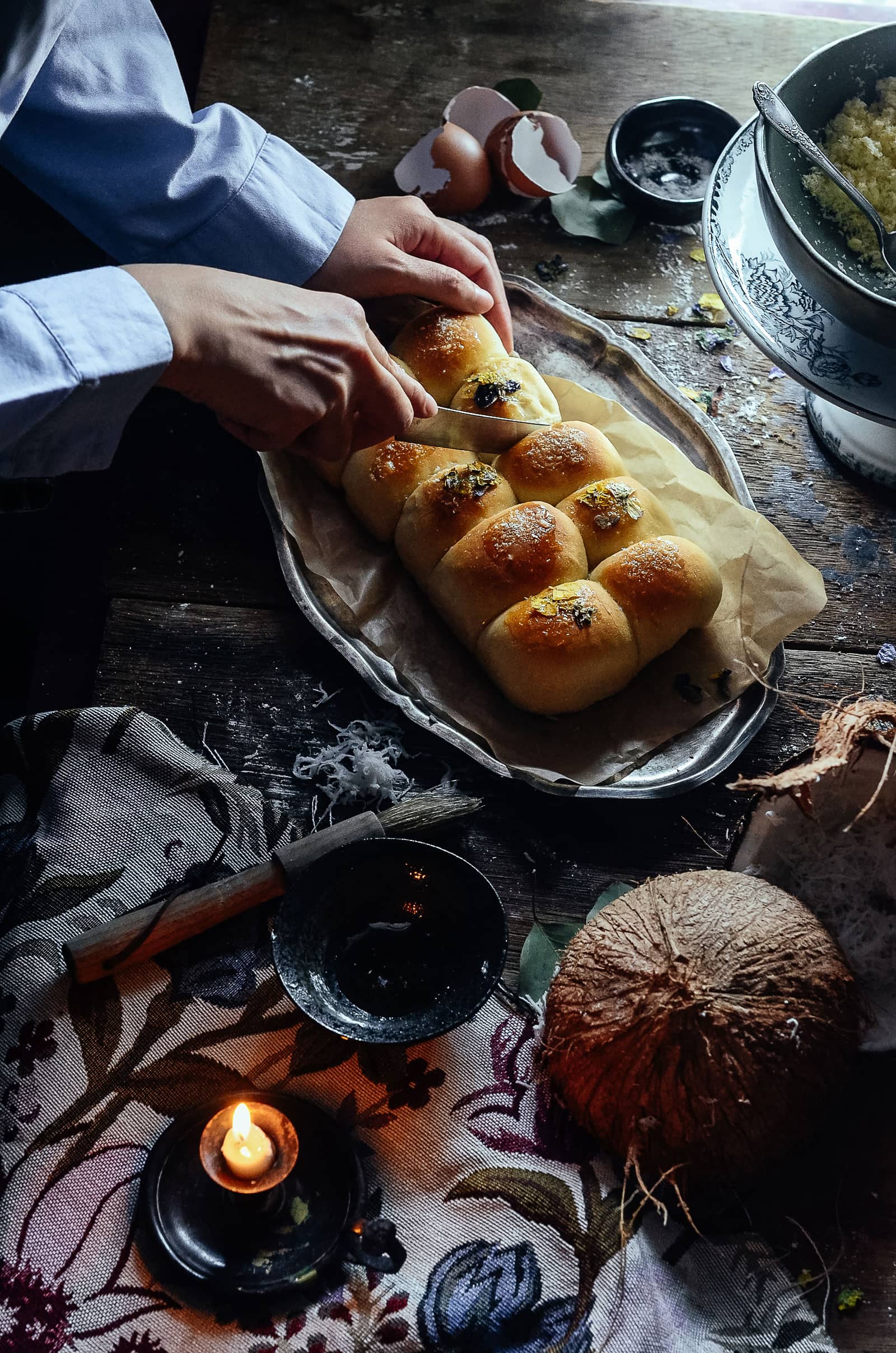 Soft And Moist Coconut Rolls Chinese Bakery Style Saveur Malaisie 